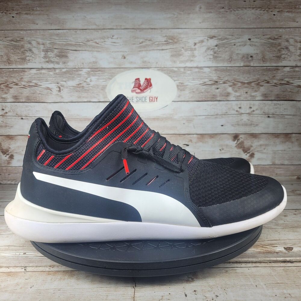 Puma Scuderia Ferrari Evo Cat Mace Sneakers Men 10.5 Black Lace Up Running Shoes